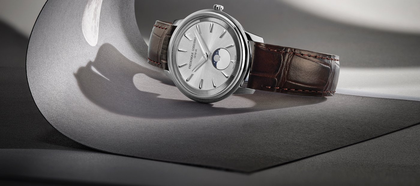 Frederique Constant Classics Moneta Moonphase elevates quartz appeal