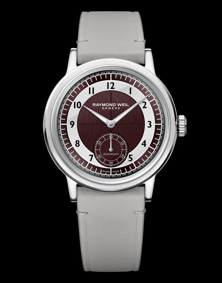 Raymond Weil reinterprets the elegance of Tuxedo dials with the millesime small seconds