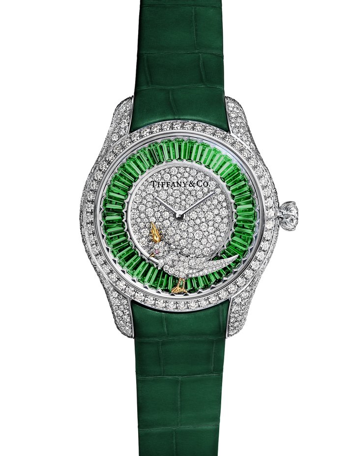 Tiffany Bird on a Rock Full Pavé Diamond watch in two new versions