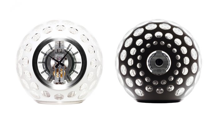 Atmos Clock by Hermès & Manufacture Jaeger-LeCoultre / Left: Front & Right: Back
