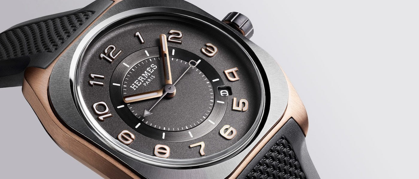 New Hermès H08 model combining gold and titanium