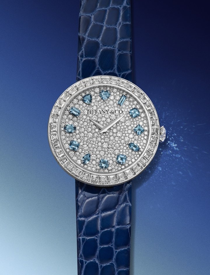 The new Eternity Baguette watches showcase Tiffany & Co.'s expertise in diamonds, coloured stones, and setting.
