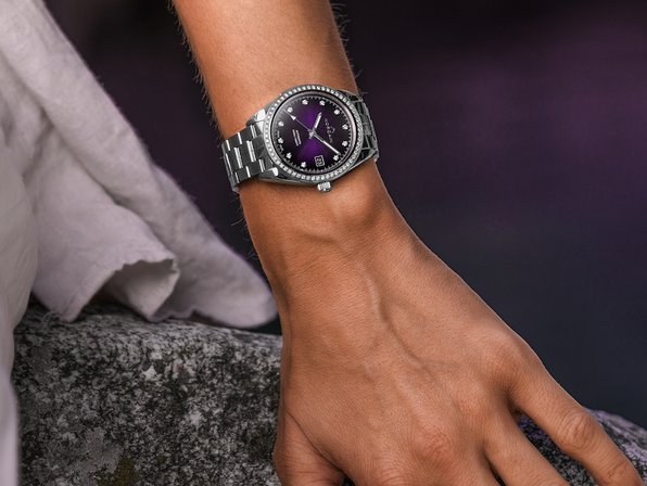 Norqain glams up the Adventure Sport 37mm Purple Gradient