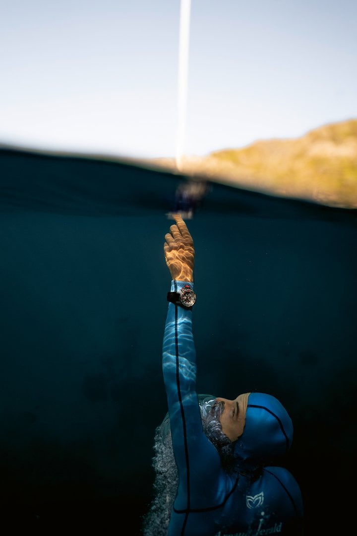 “You disconnect from time when you freedive. Three minutes feels like a lifetime.” Arnaud Jerald