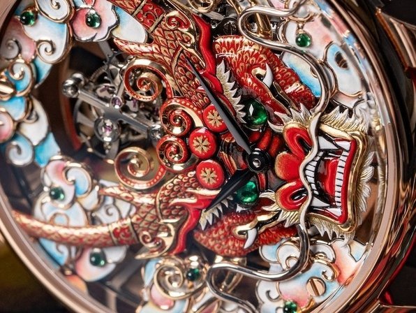 Jaquet Droz presents one-of-a-kind Dragon Mask Tourbillon in Red Gold