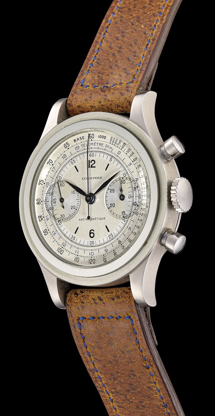 Longines ref. 4974, 13ZN flyback calibre, production date November 1941.