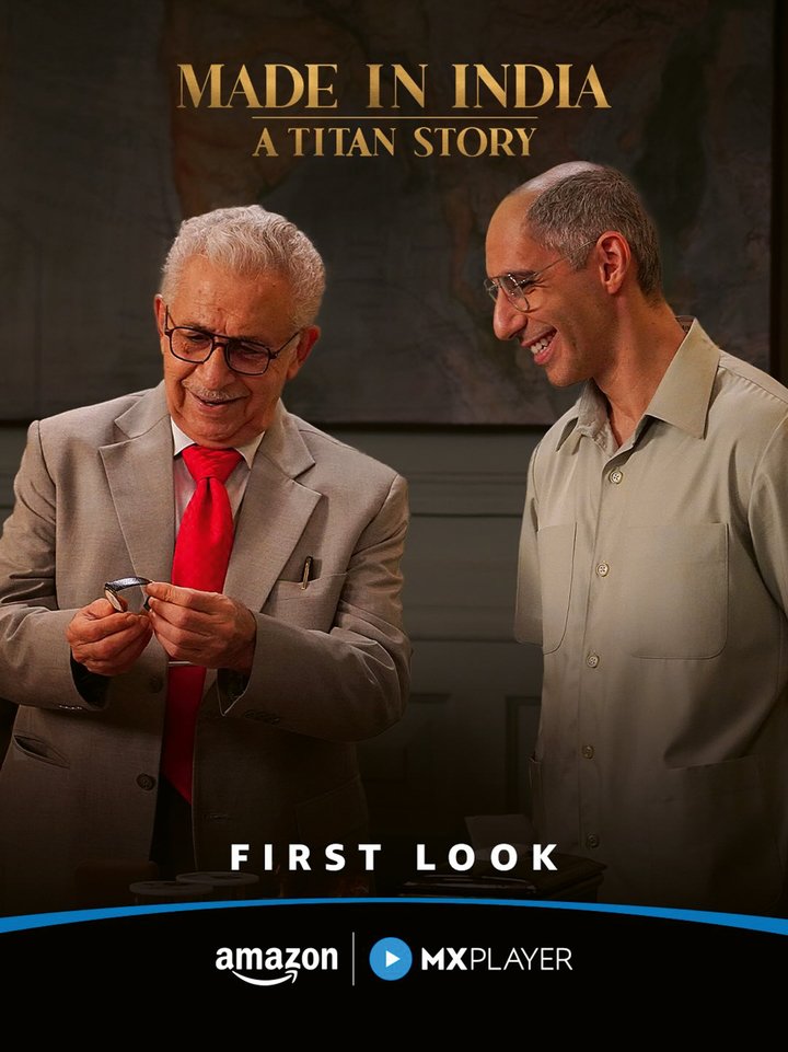 J.R.D. Tata, played by Naseeruddin Shah, and Xerxes Desai, played by Jim Sarbh, in Made in India - A Titan Story