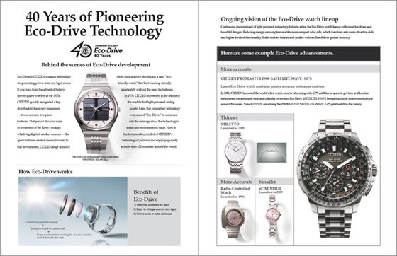 CITIZEN - 40 Years of Pioneering Eco-Drive Technology