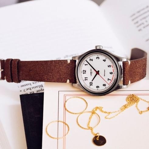 LMM-01 Mechanical movement, leather strap