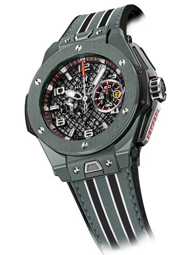 Big Bang Ferrari Grey Ceramic by Hublot (Side)