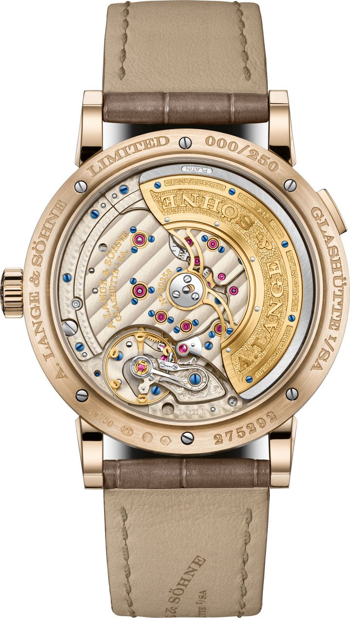 Lange 1 Daymatic Honeygold - the self-winding Lange classic in honey gold