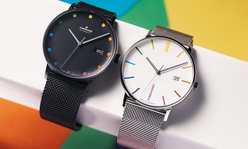 Junghans celebrates 100 years of Bauhaus Dessau with colourful tribute 