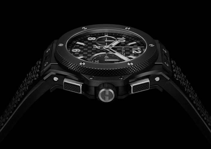 The Big Bang Original Unico is offered in the materials that form the backbone of Hublot's Art of Fusion: Black Magic in all-black ceramic; Titanium, crafted entirely from lightweight metal; Titanium Ceramic, combining a titanium case with a black ceramic bezel; and King Gold Ceramic, pairing an 18-carat gold case with a black ceramic bezel and a black-plated titanium and King Gold deployant clasp.
