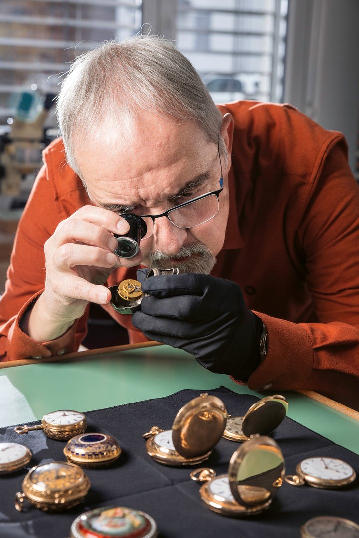 Christian Etienne in his Clinique Horlogère, March 2024. Photo Guillaume Perret